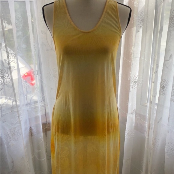 🎄 George yellow maxi swim cover-up SZ S NWOT - Picture 1 of 8